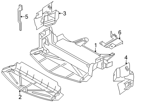 2002 BMW Z3 Splash Shields Air Duct, Left Diagram for 51718398827