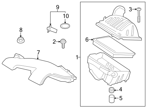 2021 Mini Cooper Countryman Powertrain Control INTAKE MUFFLER Diagram for 13718675280