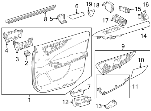 Power Seats BRACKET, DOOR ARMRES Diagram for 67645F6010