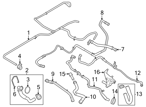 Hoses, Lines & Pipes Valve Assembly Diagram for LC3Z18495C