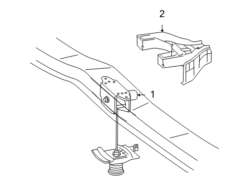 2009 Lexus GX470 Spare Tire Carrier Carrier Assy, Spare Wheel Diagram for 5190060310