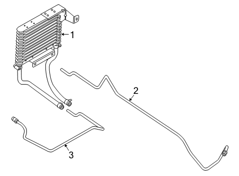 2006 Ford Ranger Trans Oil Cooler Outlet Tube Diagram for 6L5Z7C410LA