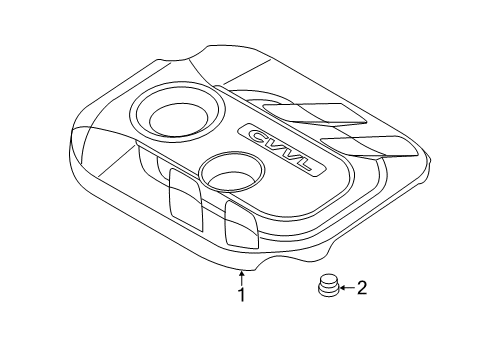 2015 Hyundai Tucson Engine Appearance Cover Engine Cover Assembly Diagram for 292402E250