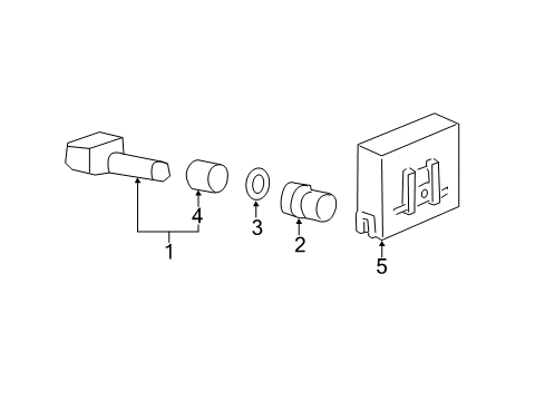2007 Honda CR-V Tire Pressure Monitoring Sensor (Wol 40) Diagram for 42753SWA315