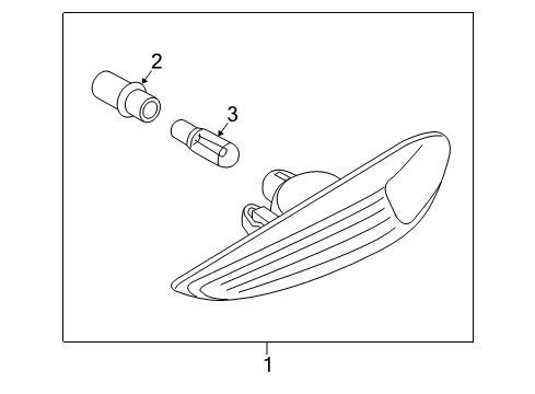 2006 BMW X3 Bulbs Additional Turn Indicator Lamp, Right Diagram for 63133418446