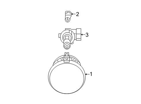 2009 Dodge Avenger Bulbs Front Fog Lamp Diagram for 4805857AB