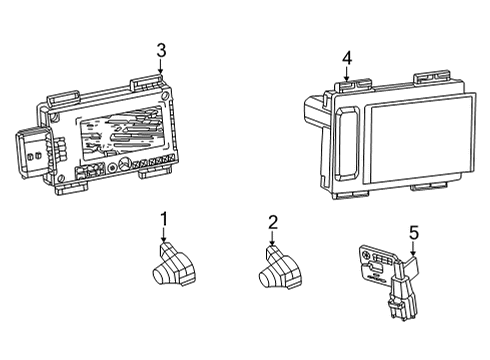 2022 Jeep Wagoneer Controls - Instruments & Gauges MODULE-BODY CONTROLLER Diagram for 68425065AJ