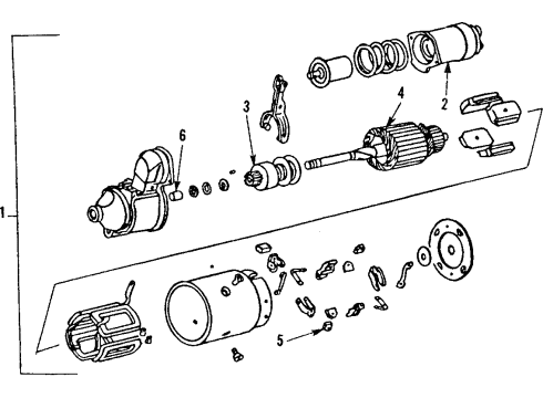 1984 Pontiac Parisienne Starter Starter Diagram for 22522853