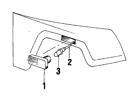 1985 Jeep Scrambler Side Marker Lamps Side-Mark-Er Diagram for J0994020