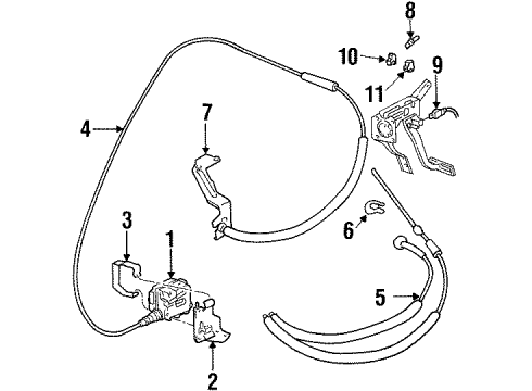 1998 Oldsmobile Cutlass Cruise Control System Set/Resume Switch Diagram for 22650007
