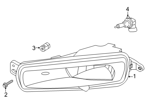 2021 Ford Transit-250 Bulbs Fog Lamp Diagram for F1EZ15201A