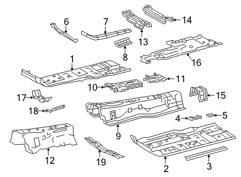 Floor & Rails Side Reinforcement Diagram for 5705550030