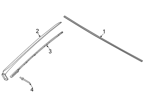 2021 Hyundai Sonata Reveal Moldings GARNISH-Assembly Delta Window LWR Diagram for 86131L1000