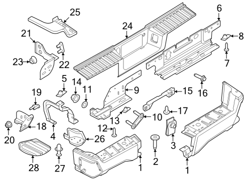 Bumper & Components - Rear Damper Nut Diagram for W520113S442