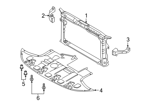2021 Hyundai Veloster N Radiator Support Reinforcement Assembly-Head Lamp Support, LH Diagram for 64117J3000