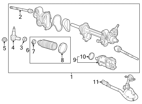 Steering Column & Wheel, Steering Gear & Linkage Gear Assembly Diagram for 84168690