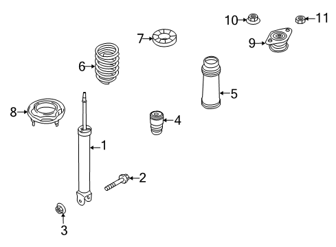 2010 Hyundai Tucson Shocks & Components - Rear Bracket-Shock Absorber Mounting Diagram for 553303W100