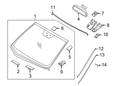 2018 Hyundai Elantra GT Automatic Temperature Controls Cover-Rain Sensor Diagram for 96005G3000