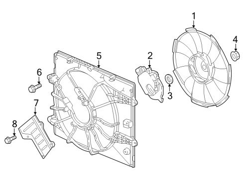 Cooling System, Radiator, Water Pump, Cooling Fan FAN, COOLING Diagram for 1902064AA01