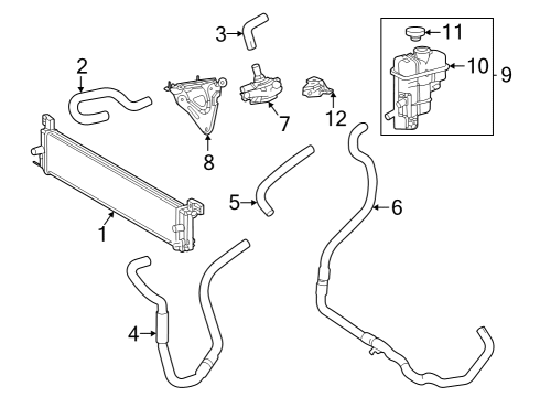 2022 Toyota Sienna Inverter Cooling Components Auxiliary Pump Mount Bracket Diagram for G914108010