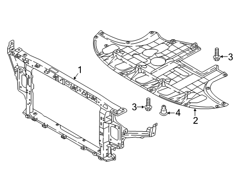 2018 Hyundai Elantra GT Radiator Support Carrier Assembly-Front End Module Diagram for 64101G3000