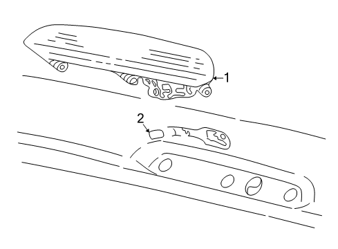 2002 Ford Explorer Sport High Mount Lamps High Mount Lamp Diagram for 1L2Z13A613AA