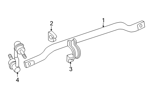 2000 Chevrolet Corvette Rear Suspension Components, Lower Control Arm, Upper Control Arm, Ride Control, Stabilizer Bar Stabilizer Bar Clamp Diagram for 25933429