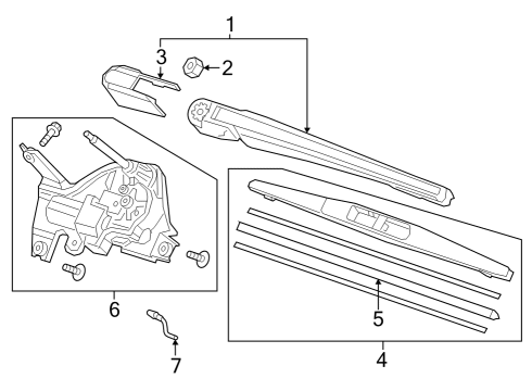 Wiper & Washer Components Rubber, Blade (300MM) Diagram for 76722TRNH01