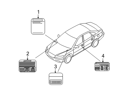 2006 Hyundai Azera Information Labels Plug-Rear Door Latch, RH Diagram for 814293K000