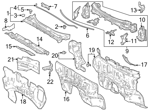 Cowl Pad, COWL Top SILENECER Diagram for 5578348070