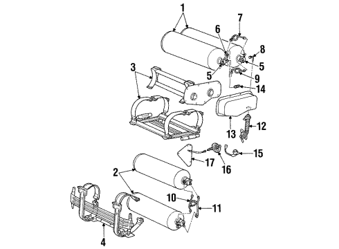 1997 Ford Crown Victoria Fuel System Components Solenoid Valve Diagram for 4C2Z9C121AA