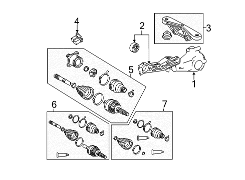 2020 Toyota Sienna Drive Axles - Rear Front Support Diagram for 5238045010