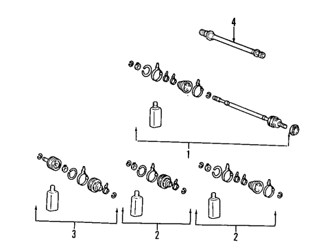 2005 Kia Amanti Front Axle Shafts & Joints Boot Set-Out Joint Diagram for 495093F850
