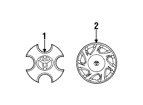 1997 Toyota Paseo Wheel Covers & Trim Center Cap Diagram for 4260316321