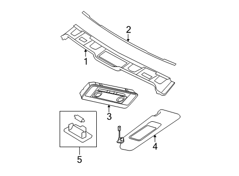 2012 BMW 335i Interior Trim - Roof Strip Upper Apron Diagram for 51717119069