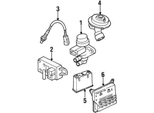 2000 Mercury Grand Marquis EGR System Tube Diagram for F8AZ9D477AA