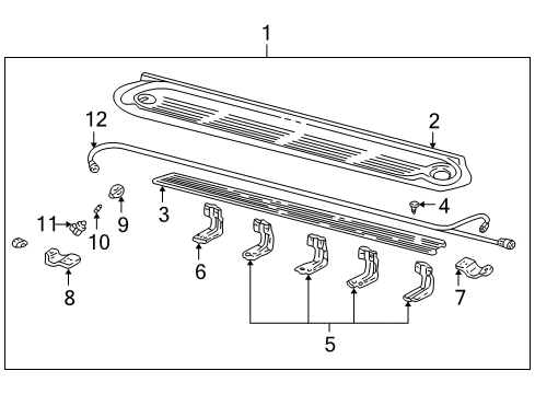 2005 Ford Excursion Running Board Marker Lamp Bulb Socket Diagram for AL8Z13411C