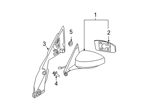 2003 Infiniti G35 Outside Mirrors Cover-Front Door Corner, Inner RH Diagram for 80292AM800