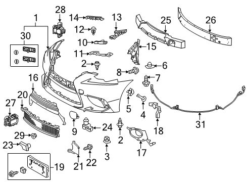 2015 Lexus IS350 Parking Aid Screw, Tapping Diagram for 93567A5014