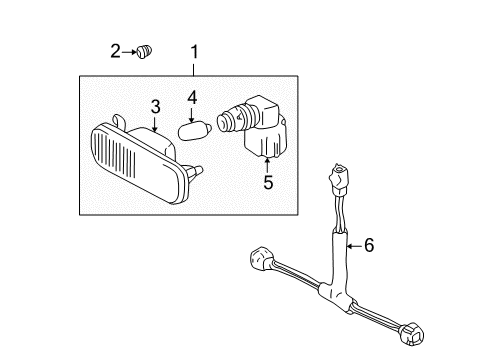 2002 Lexus IS300 Bulbs Nut Diagram for 9017905109