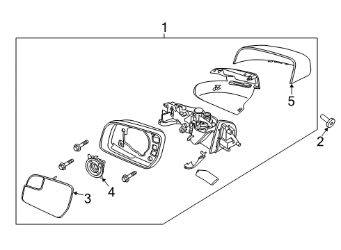 Mirrors Mirror Glass Diagram for KB3Z17K707C