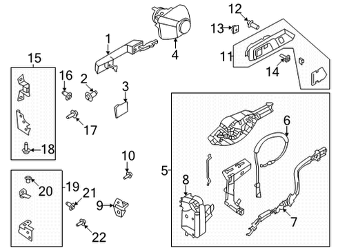 Lock & Hardware Handle, Inside Screw Diagram for W507122S437