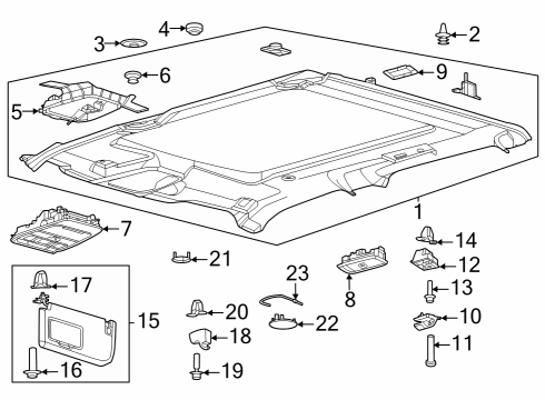 Interior Trim - Cab Coat Hook Screw Diagram for W507125S450B