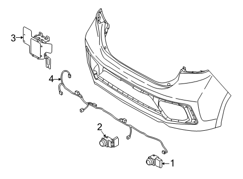 2020 Hyundai Ioniq Parking Aid Wiring Harness-Bws Ext Diagram for 91880G2040