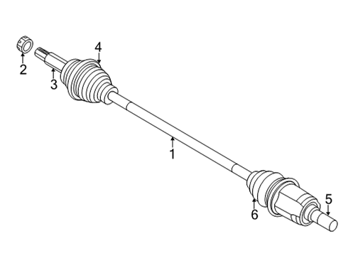 2022 Kia Seltos Drive Axles - Rear Joint Kit-Rear Diff Diagram for 496A3Q5000