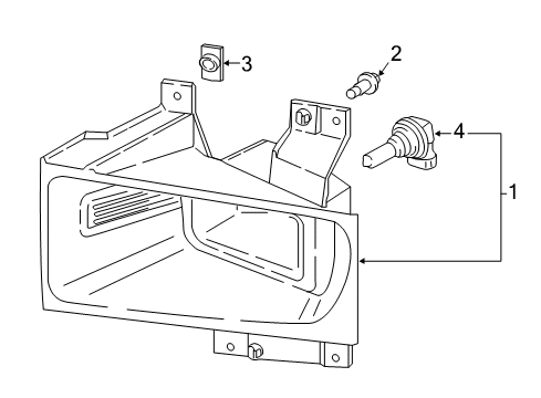 2017 Ford F-250 Super Duty Chassis Electrical - Fog Lamps Fog Lamp Diagram for HC3Z15201B