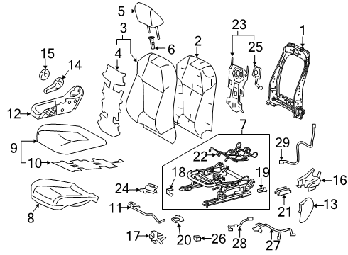 Heated Seats Seat Cushion Diagram for 715110R140