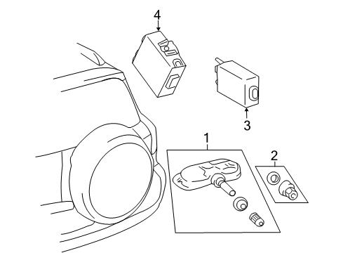2008 Toyota RAV4 Tire Pressure Monitoring Receiver Diagram for 897600R010