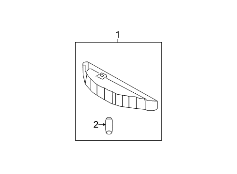 2015 Hyundai Accent High Mount Lamps Lamp Assembly-High Mounted Stop Diagram for 927001R000