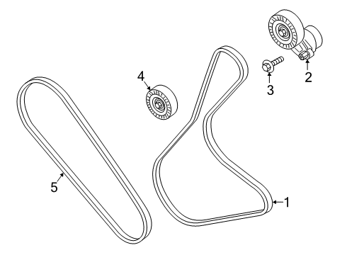 2020 Lincoln Nautilus Belts & Pulleys Serpentine Tensioner Diagram for F2GZ6A228B